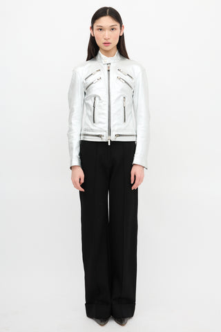 DSquared2 Metallic Leather Jacket
