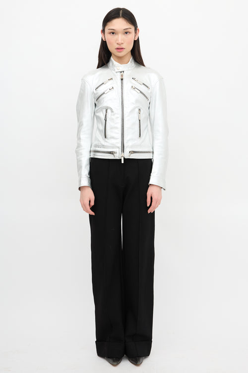 DSquared2 Metallic Leather Jacket