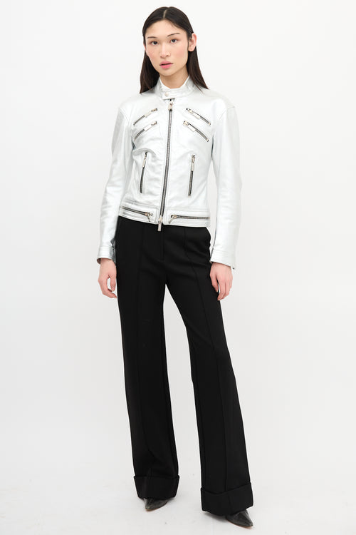 DSquared2 Metallic Leather Jacket