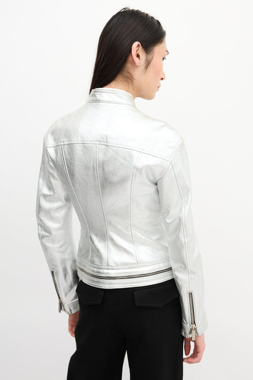 DSquared2 Metallic Leather Jacket