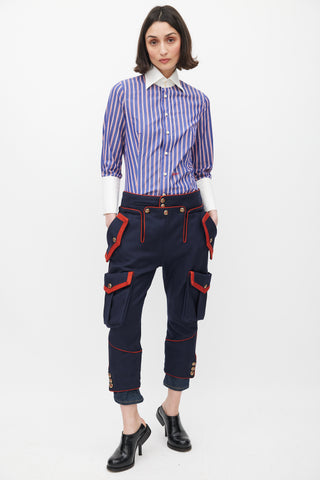 DSquared2 Blue & Red Striped Shirt