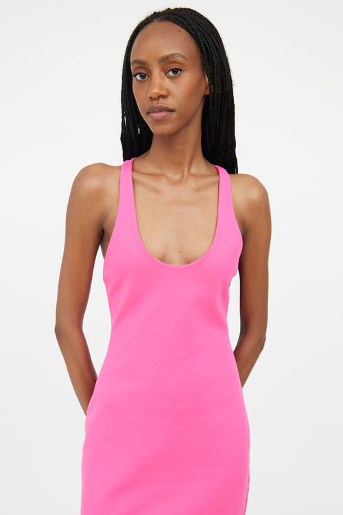 DSquared2 Pink Sleeveless Midi Dress