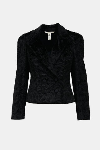 Diane von Furstenberg Textured Double Breasted Blazer