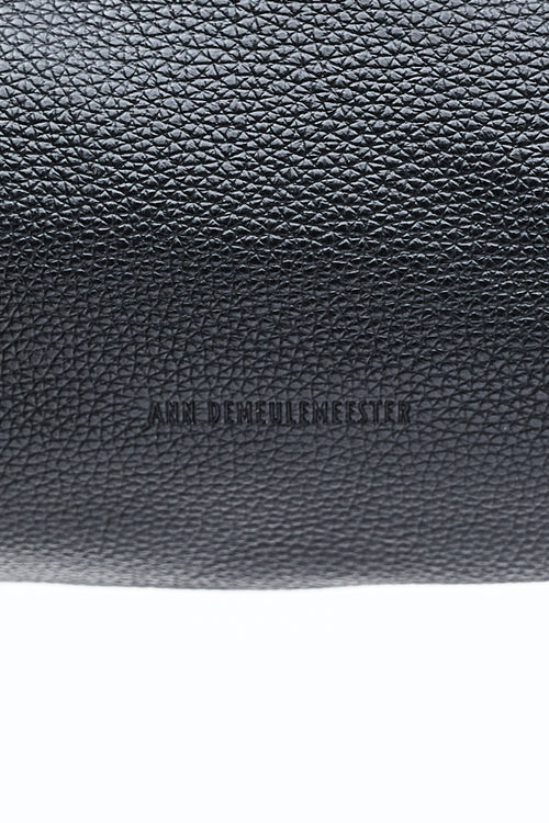 Ann Demeulemeester Black Soft Leather Convertible Fold Over Clutch Bag