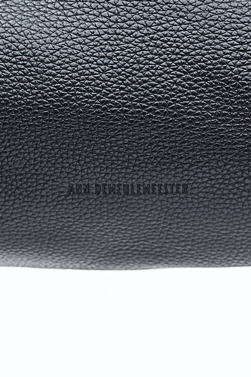 Ann Demeulemeester Black Soft Leather Convertible Fold Over Clutch Bag