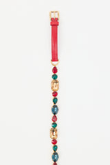 Dolce & Gabbana Leather & Crystal Belt