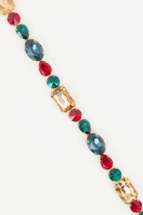 Dolce & Gabbana Leather & Crystal Belt