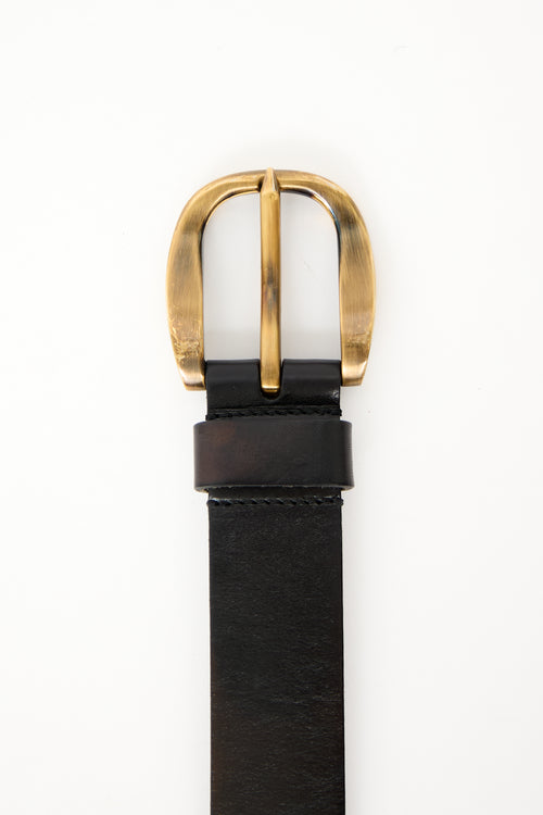 Dolce & Gabbana Leather Large Buckle Belt