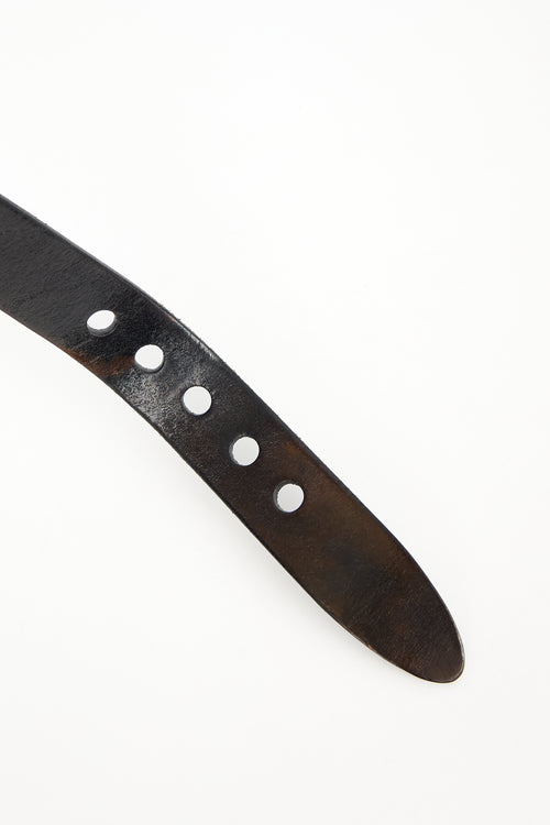 Dolce & Gabbana Leather Large Buckle Belt