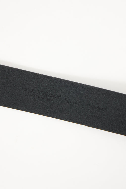 Dolce & Gabbana Leather Large Buckle Belt