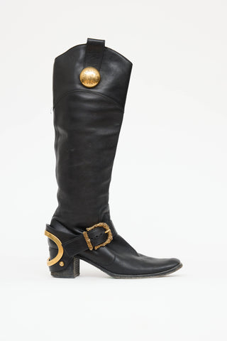 Dolce & Gabbana Buckle Knee High Boot