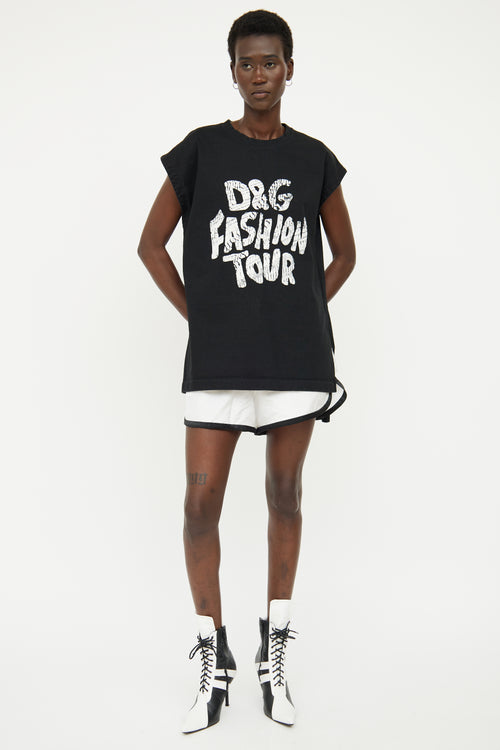 Dolce & Gabbana Black Tour Sleeveless Top