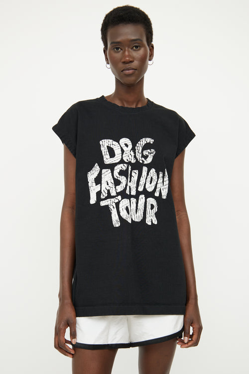 Dolce & Gabbana Black Tour Sleeveless Top