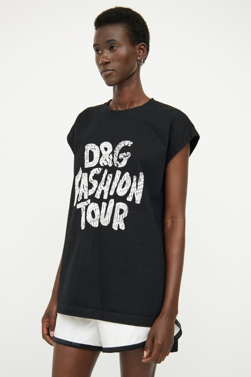 Dolce & Gabbana Black Tour Sleeveless Top