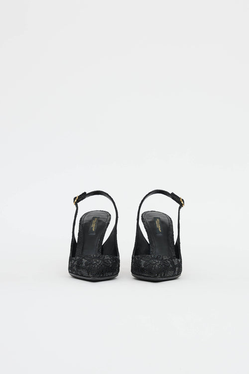 Dolce & Gabbana Lace Slingback Pump