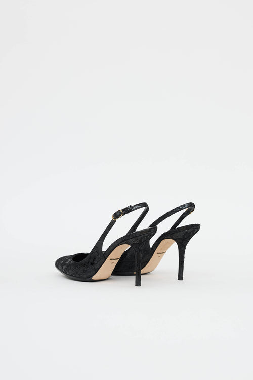 Dolce & Gabbana Lace Slingback Pump