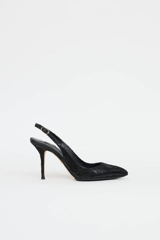 Dolce & Gabbana Lace Slingback Pump