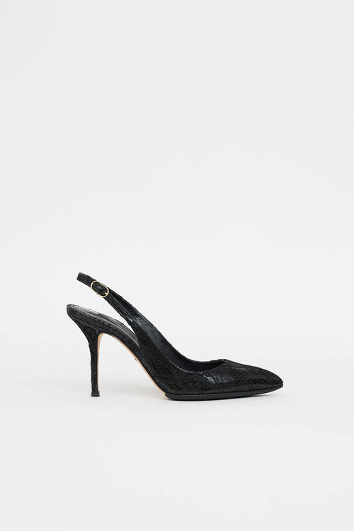 Dolce & Gabbana Lace Slingback Pump