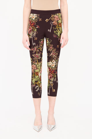 Dolce & Gabbana Floral Cropped Legging