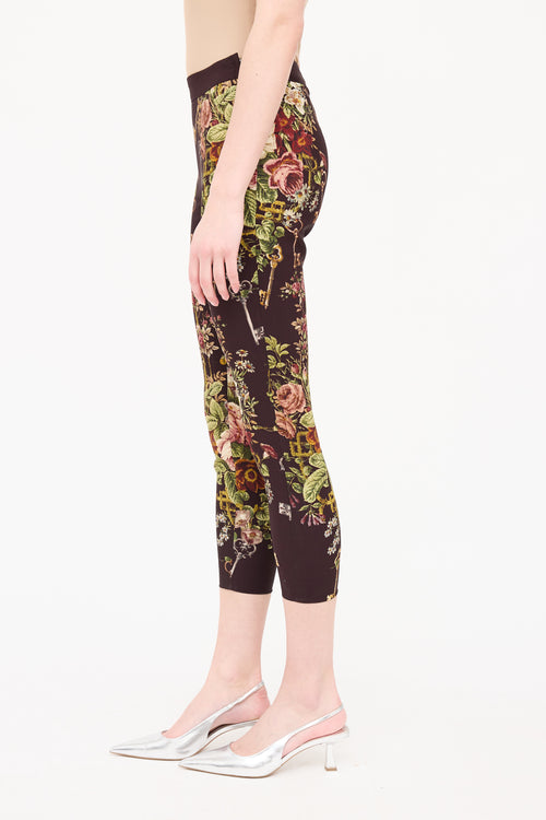 Dolce & Gabbana Floral Cropped Legging