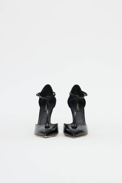 Dolce & Gabbana Leather T-Strap Pump