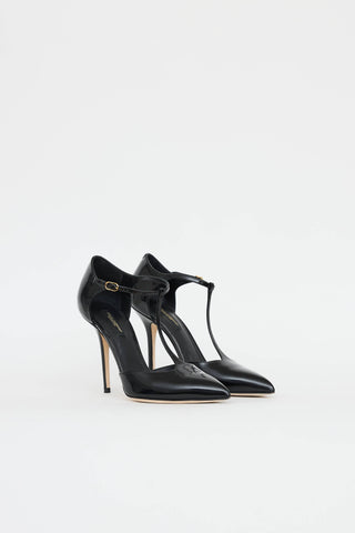 Dolce & Gabbana Leather T-Strap Pump
