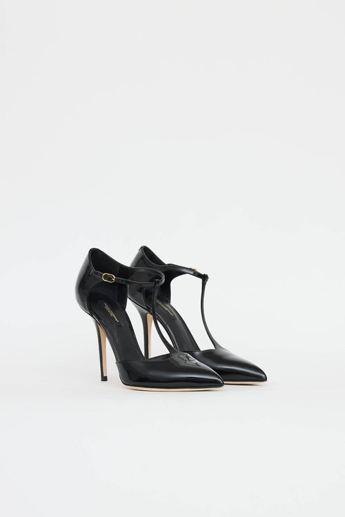 Dolce & Gabbana Leather T-Strap Pump