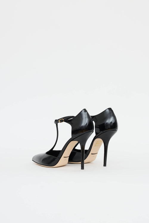 Dolce & Gabbana Leather T-Strap Pump