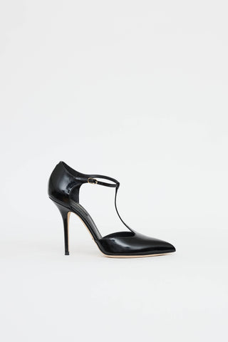 Dolce & Gabbana Leather T-Strap Pump