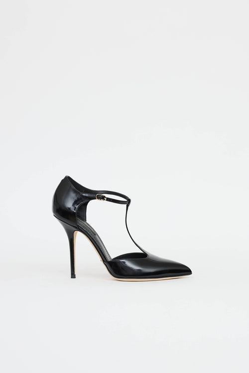 Dolce & Gabbana Leather T-Strap Pump