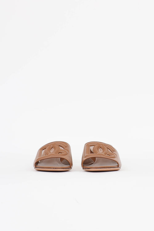 Dolce & Gabbana Leather Bianca Mule