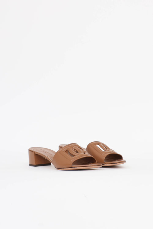 Dolce & Gabbana Leather Bianca Mule