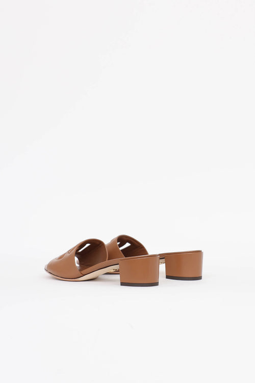 Dolce & Gabbana Leather Bianca Mule