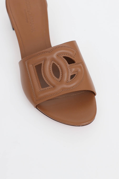 Dolce & Gabbana Leather Bianca Mule