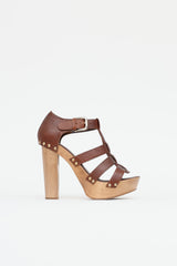 Dolce & GabbanaWood Platform Sandal