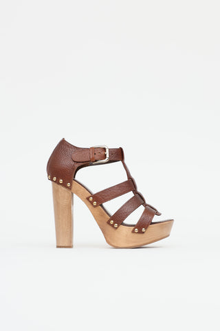 Dolce & GabbanaWood Platform Sandal