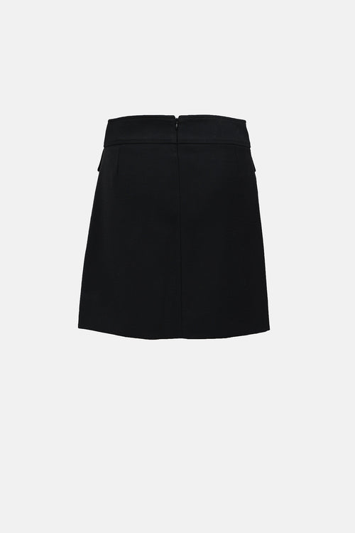 Dolce & Gabbana Wool Embellished Jewel Skirt