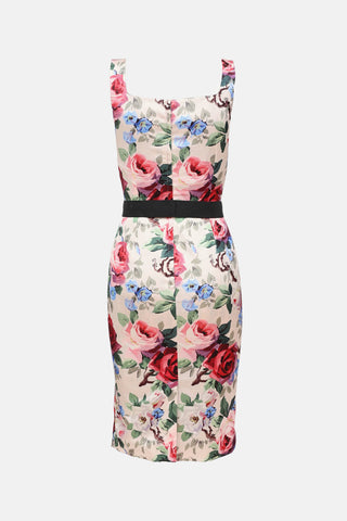 Dolce & Gabbana Satin Floral Dress