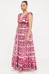 Dolce & Gabbana Floral Smocked Maxi Dress