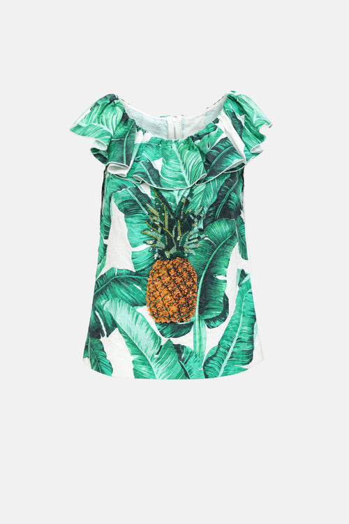 Dolce & Gabbana Pineapple Sequin Shirt