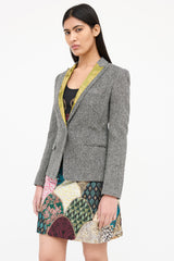 Dolce & Gabbana Wool Houndstooth Blazer