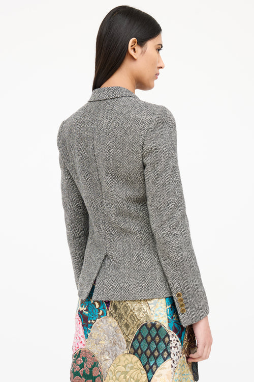 Dolce & Gabbana Wool Houndstooth Blazer
