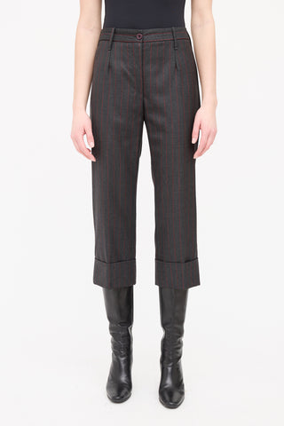 Dolce & Gabbana Striped Cropped Trouser