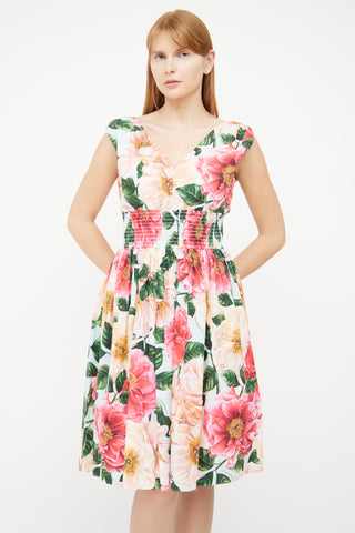 Dolce & Gabbana Floral Print Sleeveless Dress