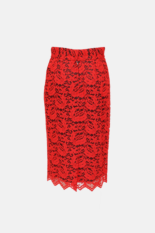 Dolce & Gabbana Lace Midi Skirt