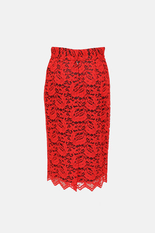 Dolce & Gabbana Lace Midi Skirt