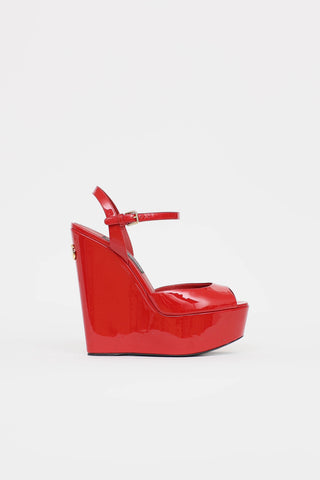 Dolce & Gabbana Patent Wedge Sandal