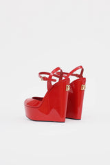 Dolce & Gabbana Patent Wedge Sandal