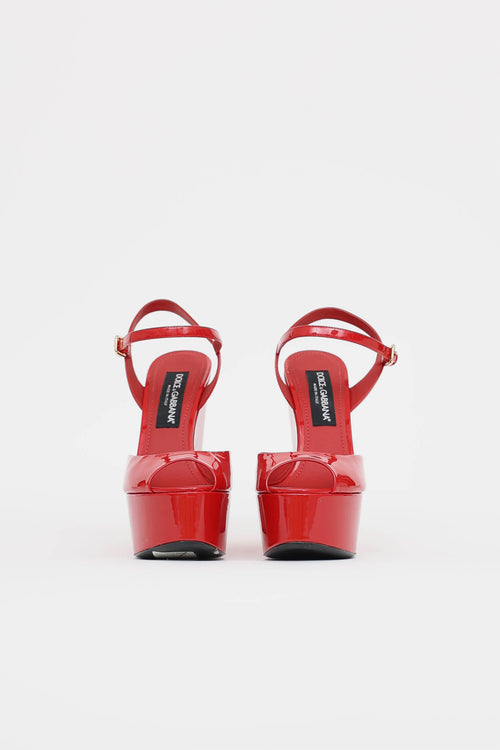 Dolce & Gabbana Patent Wedge Sandal