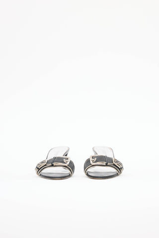 Dolce & GabbanaLeather Buckle Mule